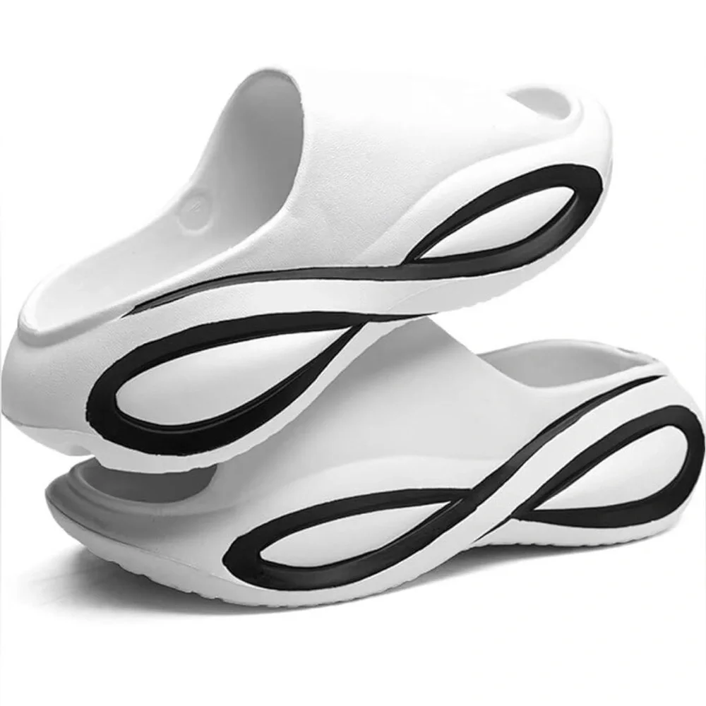 GSLMOLN Men's Solid EVA Chunky Slides Non Slip Quick-drying Open Toe Slippers